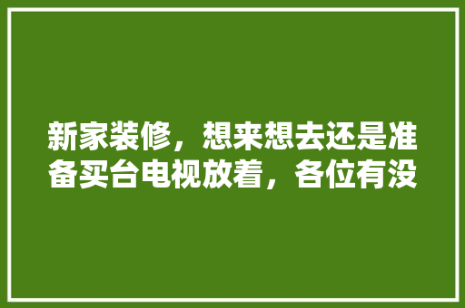 新家装修，想来想去还是准备买台电视放着，各位有没有什么推荐呀，装修前期准备买什么东西。 新家装修，想来想去还是准备买台电视放着，各位有没有什么推荐呀，装修前期准备买什么东西。 装修知识