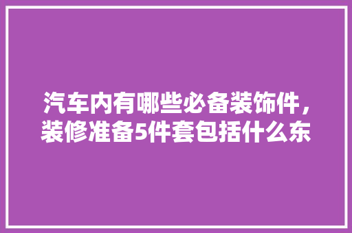 汽车内有哪些必备装饰件，装修准备5件套包括什么东西。 汽车内有哪些必备装饰件，装修准备5件套包括什么东西。 装修知识