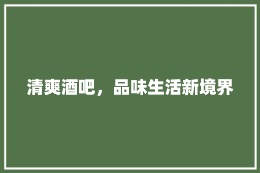 清爽酒吧，品味生活新境界 清爽酒吧，品味生活新境界 家居设计