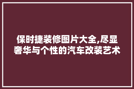 保时捷装修图片大全,尽显奢华与个性的汽车改装艺术 保时捷装修图片大全,尽显奢华与个性的汽车改装艺术 装修知识
