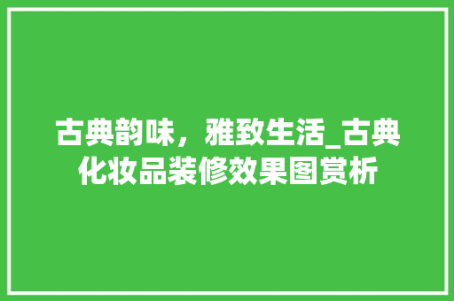 古典韵味，雅致生活_古典化妆品装修效果图赏析