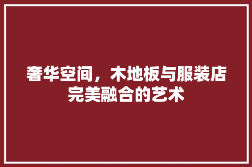 奢华空间，木地板与服装店完美融合的艺术 奢华空间，木地板与服装店完美融合的艺术 装修知识