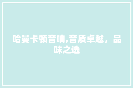 哈曼卡顿音响,音质卓越，品味之选