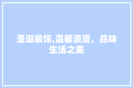 圣诞装饰,温馨浪漫，品味生活之美 圣诞装饰,温馨浪漫，品味生活之美 买房须知