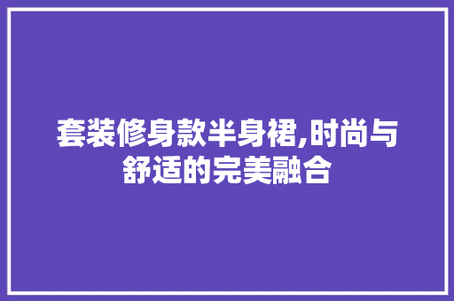 套装修身款半身裙,时尚与舒适的完美融合