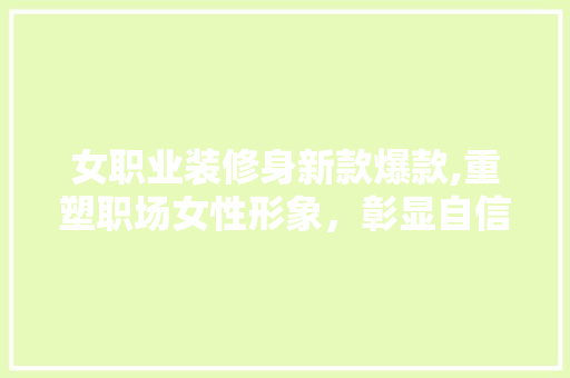 女职业装修身新款爆款,重塑职场女性形象，彰显自信与魅力