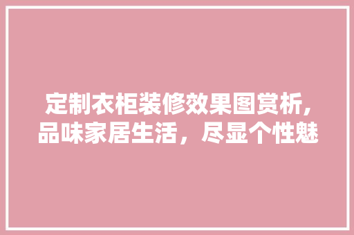定制衣柜装修效果图赏析,品味家居生活，尽显个性魅力