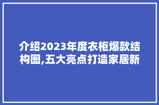 介绍2023年度衣柜爆款结构图,五大亮点打造家居新风尚