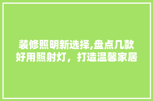 装修照明新选择,盘点几款好用照射灯，打造温馨家居环境 装修照明新选择,盘点几款好用照射灯，打造温馨家居环境 家居装饰