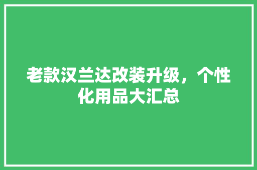 老款汉兰达改装升级，个性化用品大汇总 老款汉兰达改装升级，个性化用品大汇总 家居设计