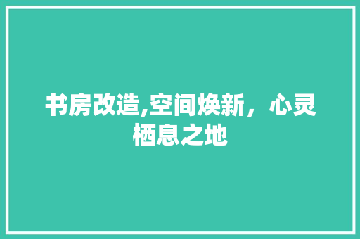 书房改造,空间焕新，心灵栖息之地