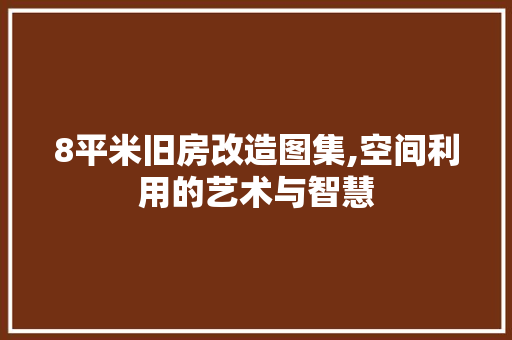 8平米旧房改造图集,空间利用的艺术与智慧