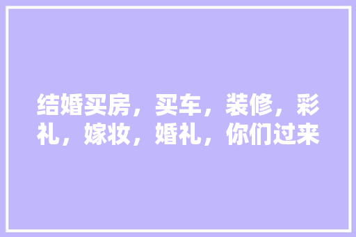 结婚买房，买车，装修，彩礼，嫁妆，婚礼，你们过来人是怎么分的，婚房装修需要准备什么东西。 结婚买房，买车，装修，彩礼，嫁妆，婚礼，你们过来人是怎么分的，婚房装修需要准备什么东西。 家居设计