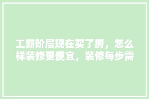 工薪阶层现在买了房，怎么样装修更便宜，装修每步需要准备什么东西。 工薪阶层现在买了房，怎么样装修更便宜，装修每步需要准备什么东西。 装修知识