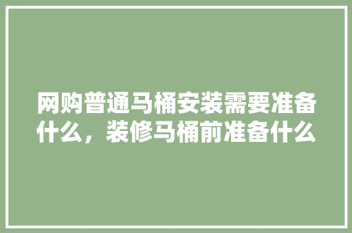 网购普通马桶安装需要准备什么，装修马桶前准备什么东西好。 网购普通马桶安装需要准备什么，装修马桶前准备什么东西好。 家居设计