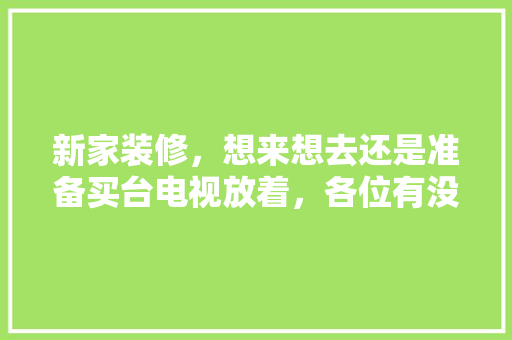 新家装修，想来想去还是准备买台电视放着，各位有没有什么推荐呀，装修房子准备买什么东西好。 新家装修，想来想去还是准备买台电视放着，各位有没有什么推荐呀，装修房子准备买什么东西好。 二手房