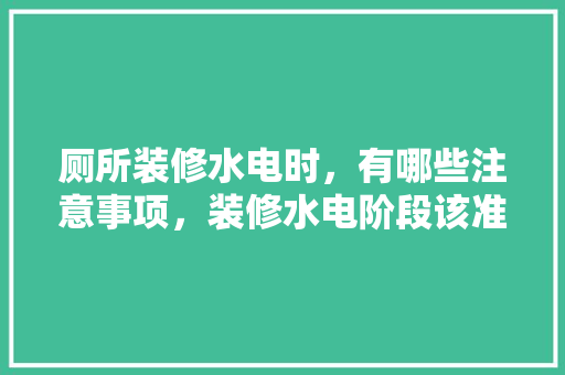 厕所装修水电时，有哪些注意事项，装修水电阶段该准备什么材料。 厕所装修水电时，有哪些注意事项，装修水电阶段该准备什么材料。 家居设计