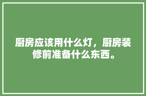 厨房应该用什么灯，厨房装修前准备什么东西。 厨房应该用什么灯，厨房装修前准备什么东西。 二手房