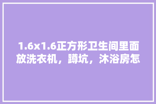 1.6x1.6正方形卫生间里面放洗衣机，蹲坑，沐浴房怎样设计合理，卫生间装修需要准备什么东西。 1.6x1.6正方形卫生间里面放洗衣机，蹲坑，沐浴房怎样设计合理，卫生间装修需要准备什么东西。 买房须知