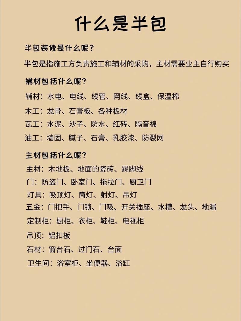 装修半包需要自己准备的材料,装修半包之后要准备什么东西。 家居装饰 装修半包需要自己准备的材料,装修半包之后要准备什么东西。 装修半包需要自己准备的材料,装修半包之后要准备什么东西。 家居装饰